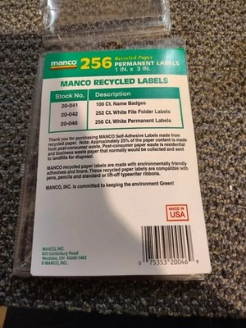 Self Adhesive Removable Label Lot Of 3 Types And Size Label SEE DESCRIPTION